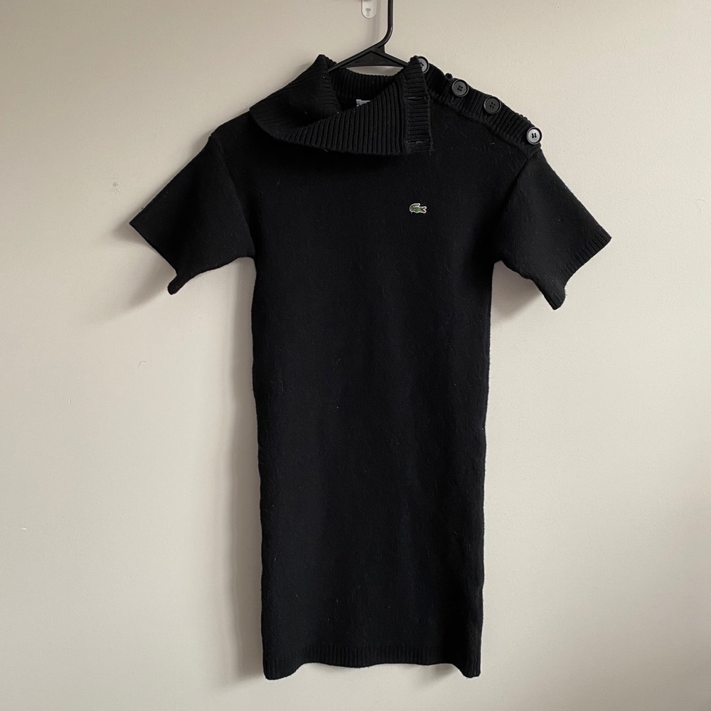 Y2K Lacoste Black Sweater Dress